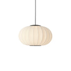 Loftlampe i beige med sort ledning