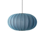 Loftlampe i blå med sort ledning