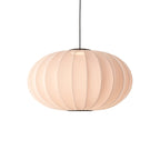 Loftlampe i sandfarvet med sort ledning og lys i 