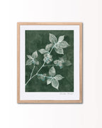 Kunsttryk med grønne blade