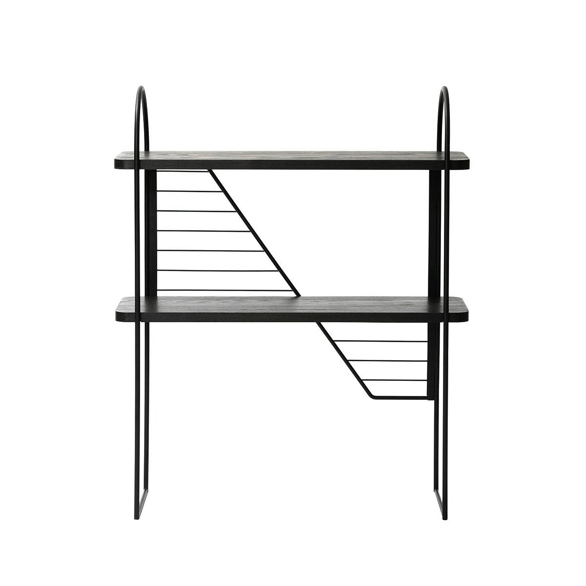 Urban Nomad Console Table - Black with black steel frame. 68x27 cm - FÓLK Reykjavik