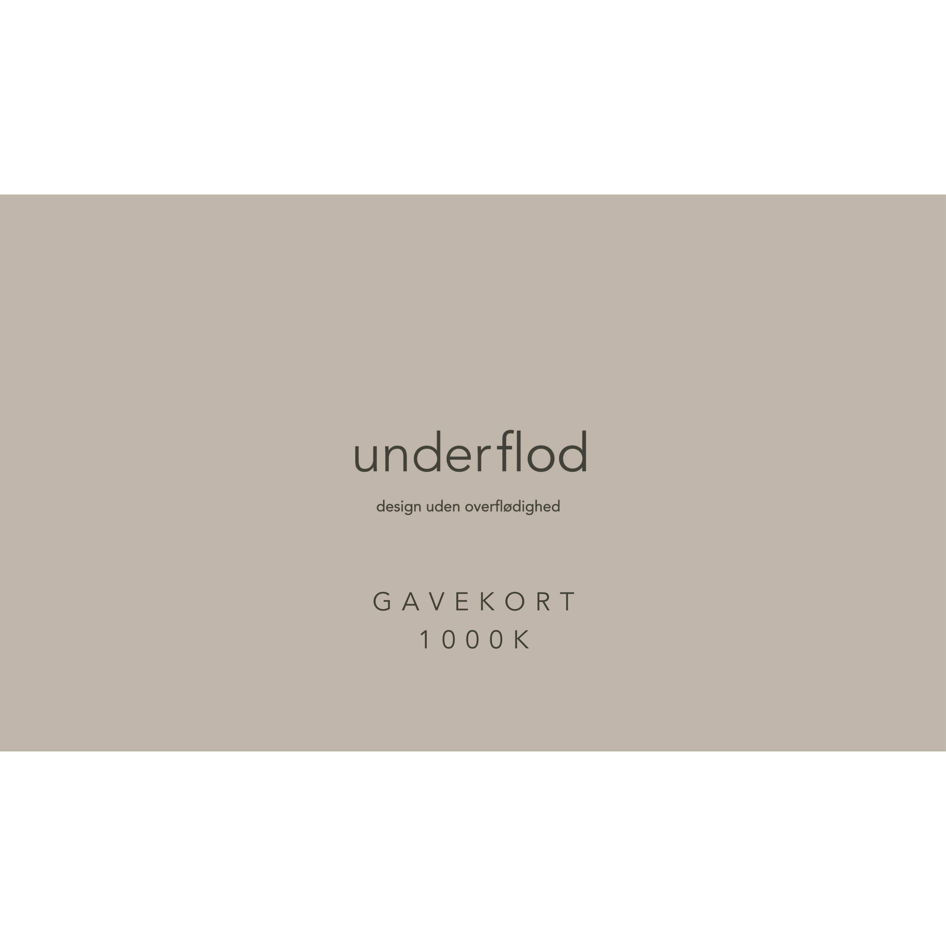 Billede af underflod gavekort på 1000 kr